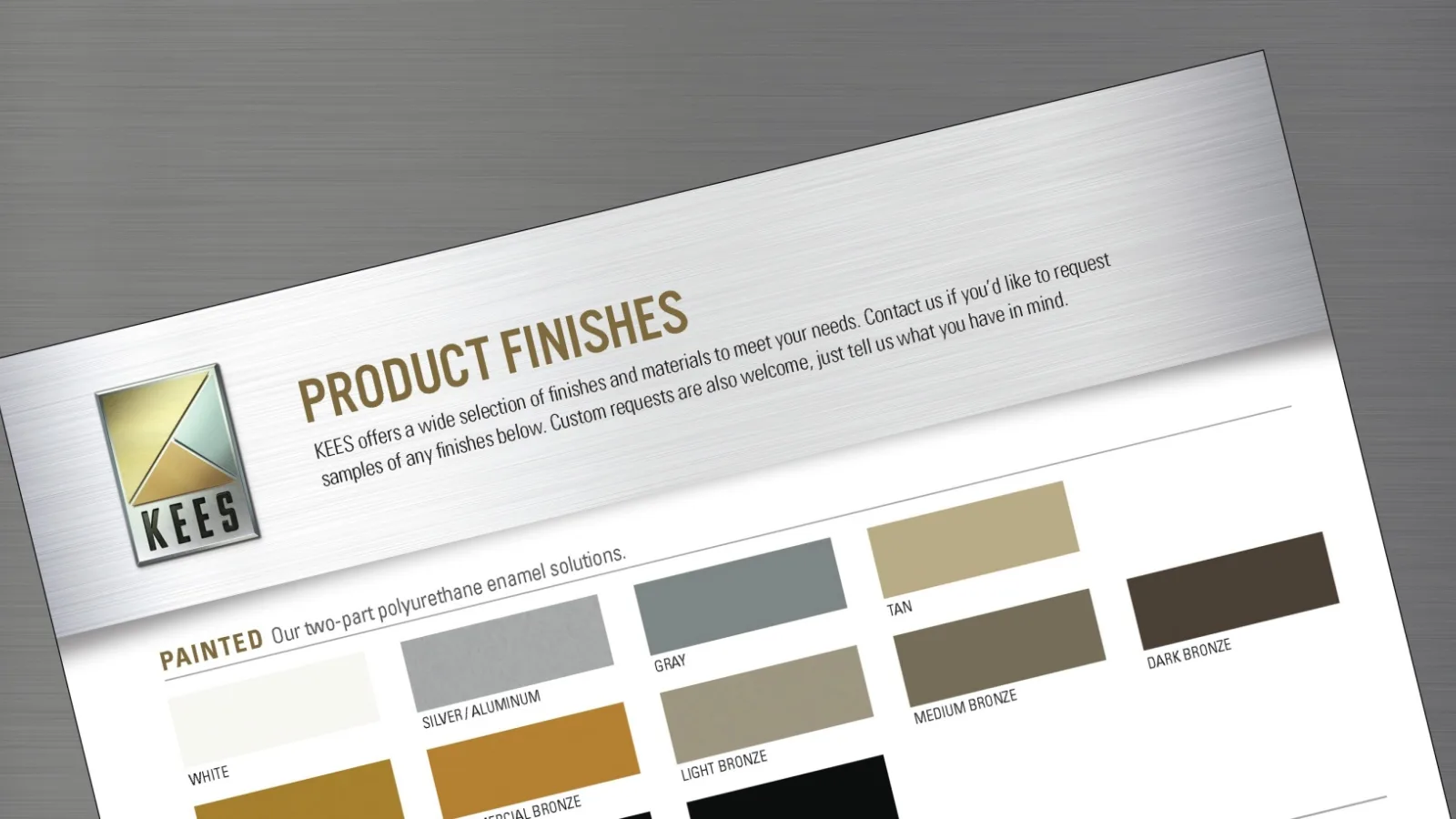 New Product Finishes Brochure