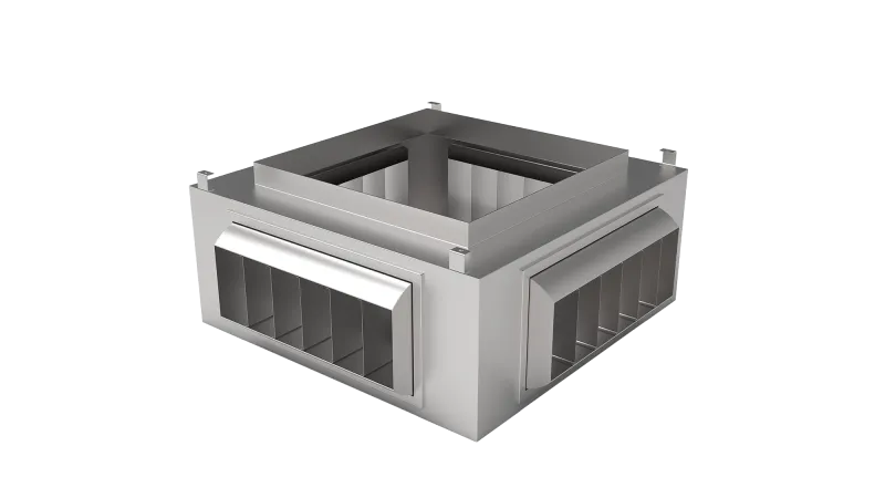 DBD-44-DL: Four-Sided Drop Box Diffuser with Drum Louvers